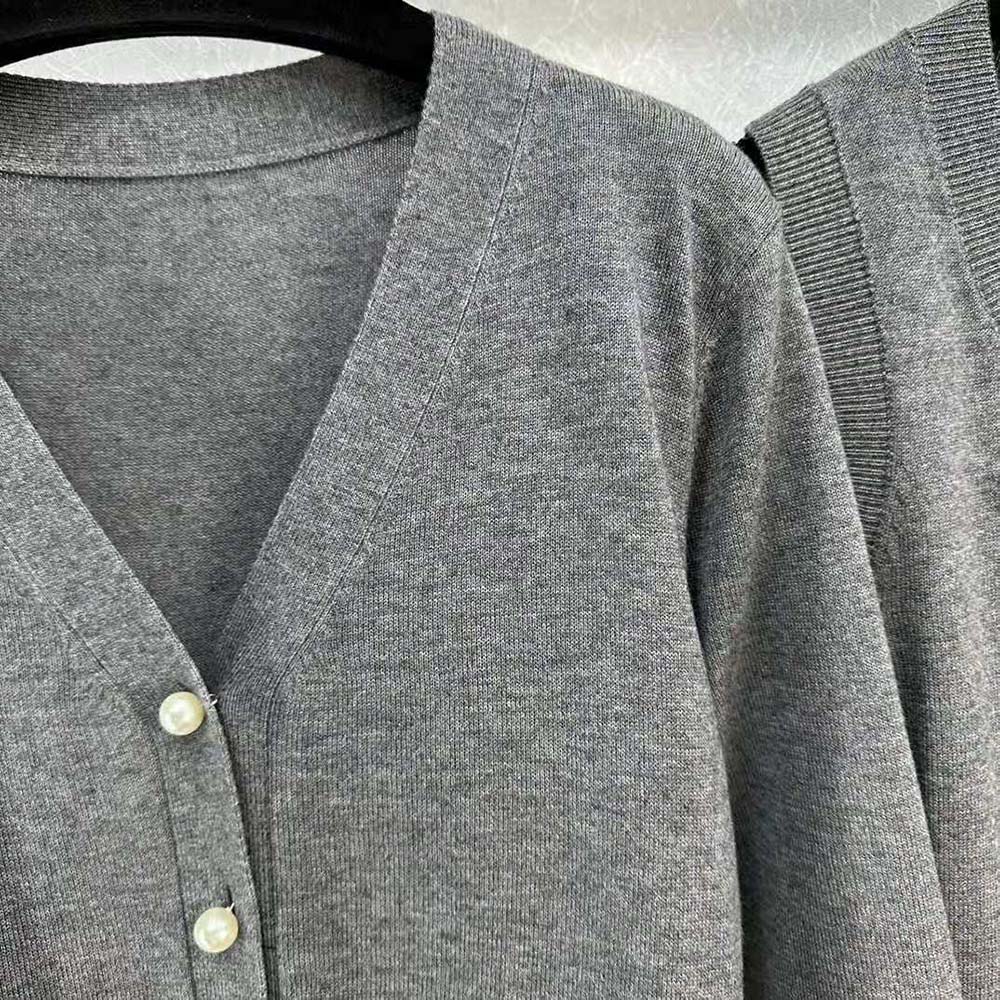 Dior Women Twin-set Gray Cashmere Knit - image 9