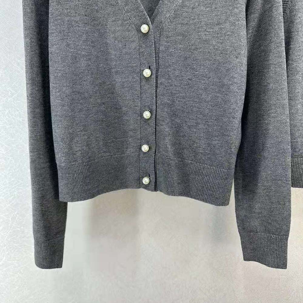 Dior Women Twin-set Gray Cashmere Knit - image 8