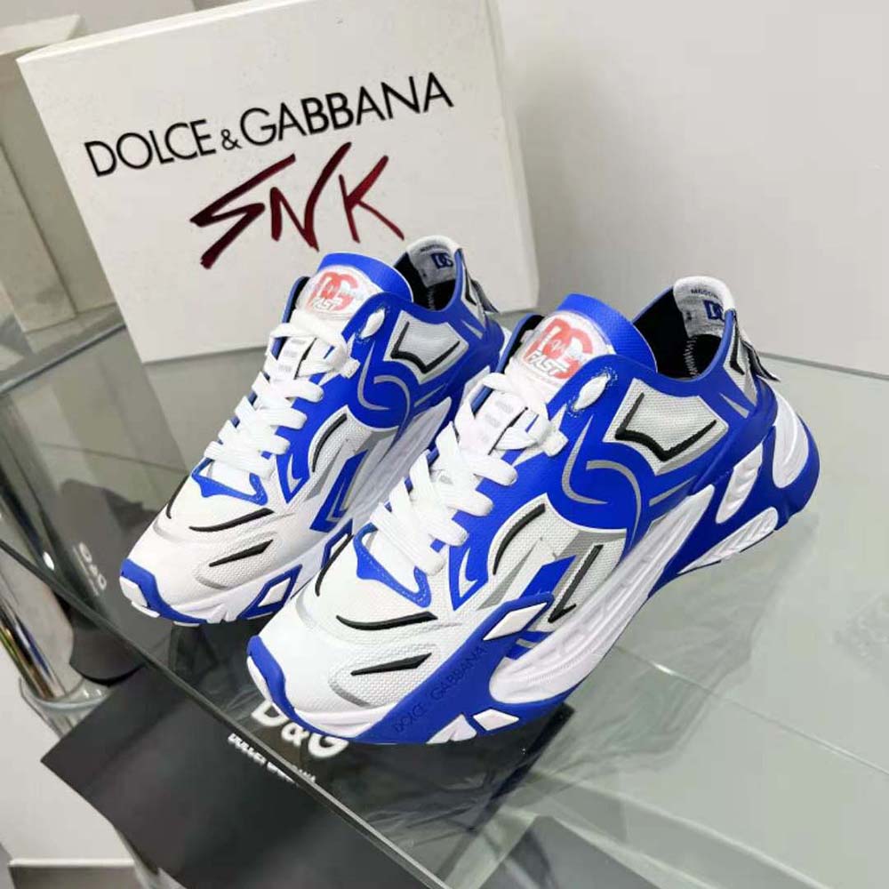 Dolce Gabbana D&G Men Mesh Fast Sneakers-Blue - image 4