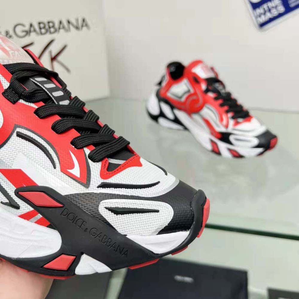 Dolce Gabbana D&G Men Mesh Fast Sneakers-Red - image 8