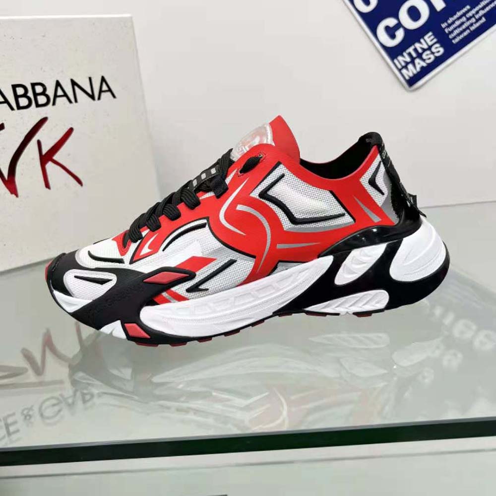 Dolce Gabbana D&G Men Mesh Fast Sneakers-Red - image 7