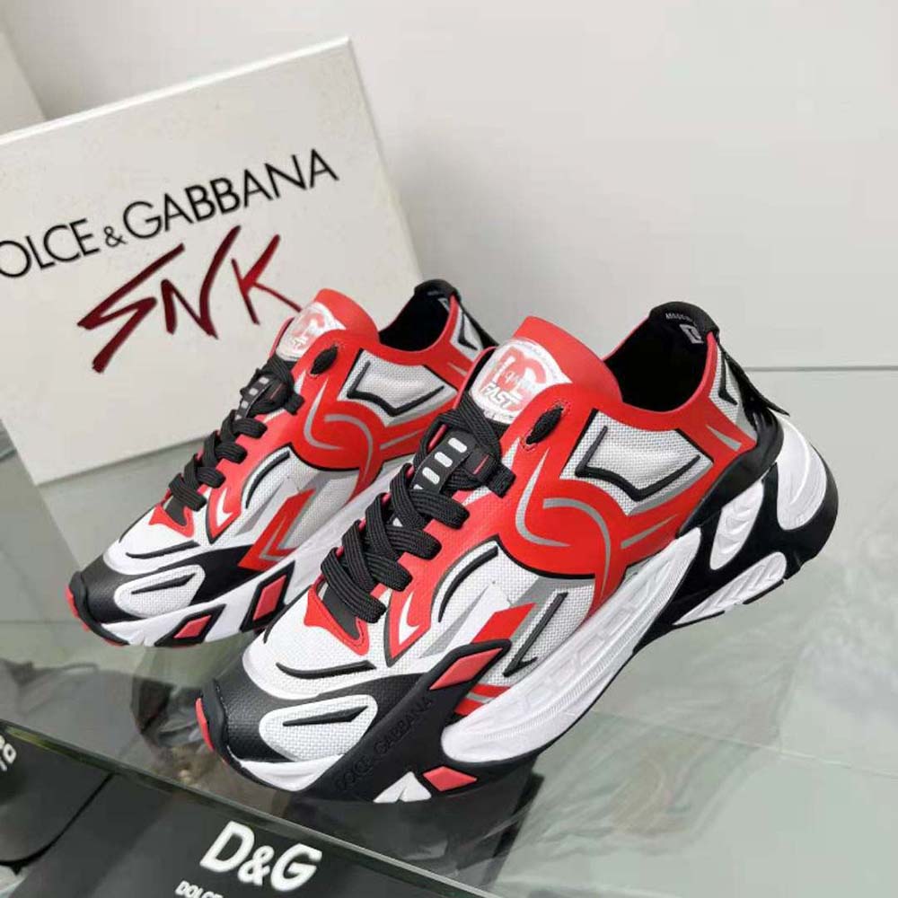 Dolce Gabbana D&G Men Mesh Fast Sneakers-Red - image 4