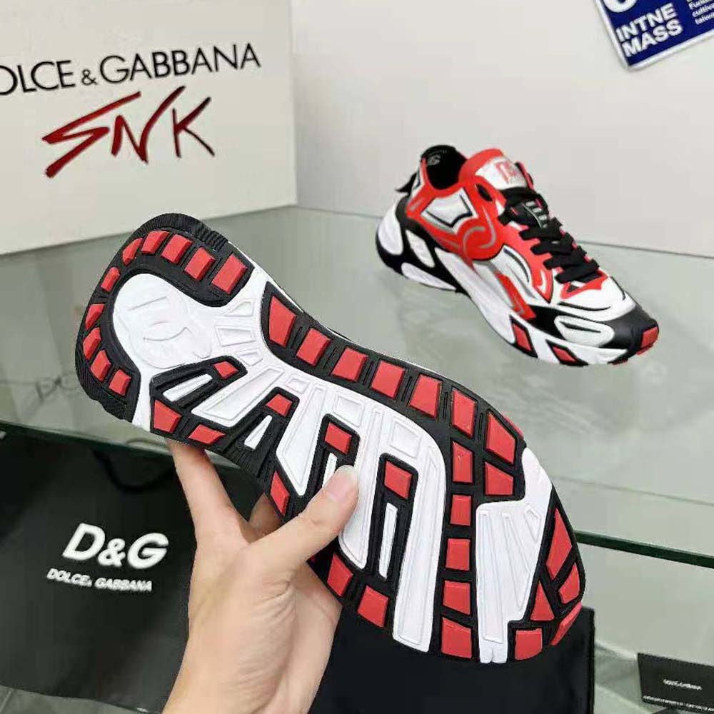 Dolce Gabbana D&G Men Mesh Fast Sneakers-Red - image 9