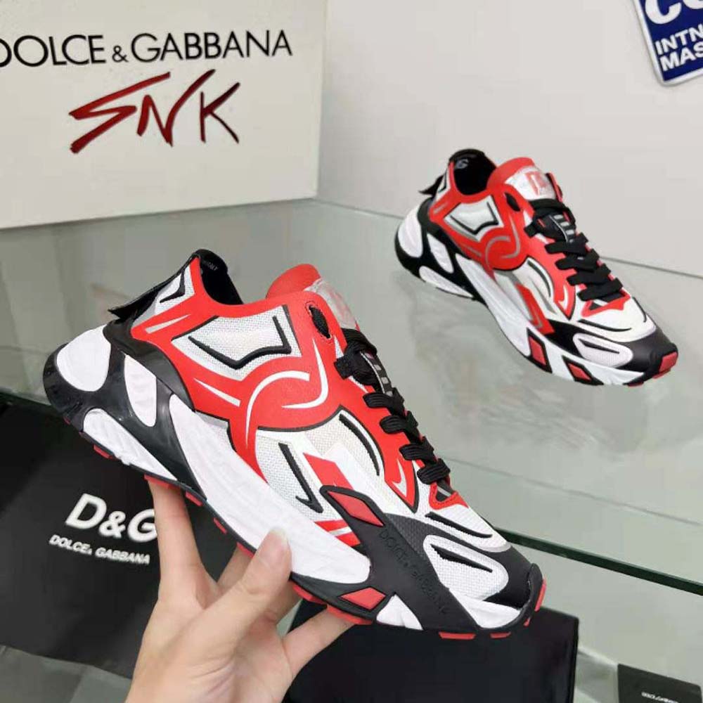 Dolce Gabbana D&G Men Mesh Fast Sneakers-Red - image 5
