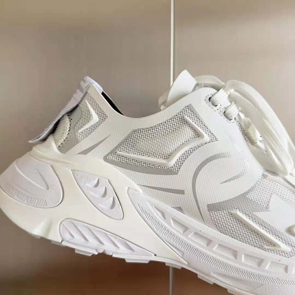 Dolce Gabbana D&G Unisex Technical Fabric Fast Sneakers-White - image 9