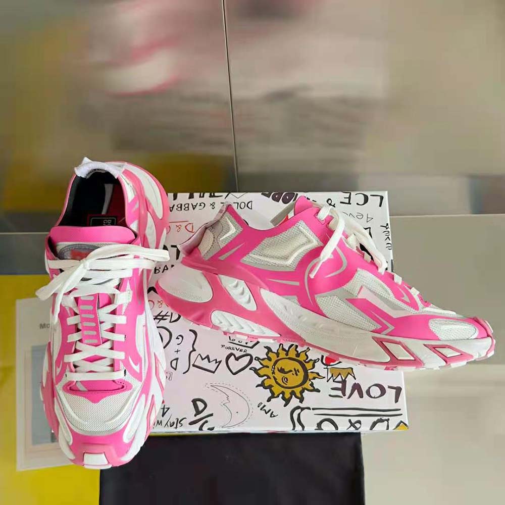 Dolce Gabbana D&G Women Technical Fabric Fast Sneakers-Pink - image 4
