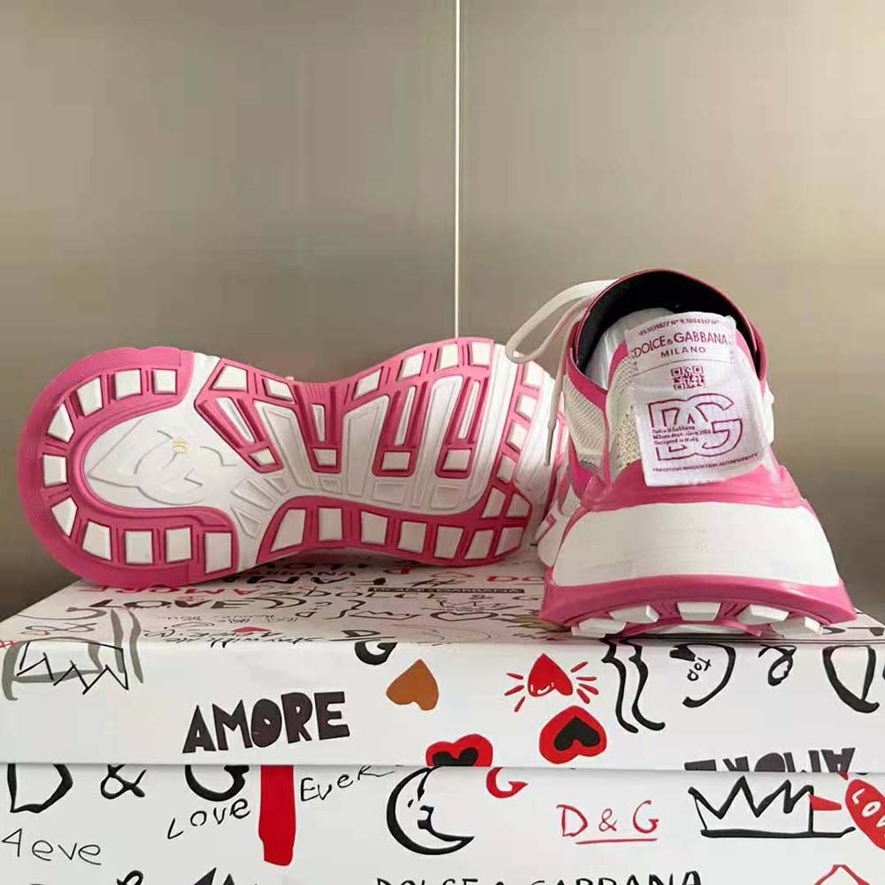 Dolce Gabbana D&G Women Technical Fabric Fast Sneakers-Pink - image 10