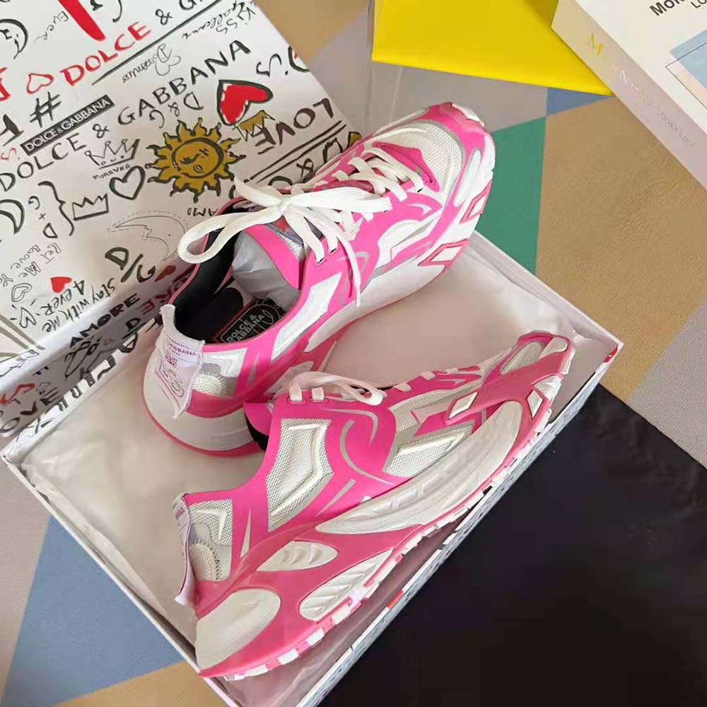 Dolce Gabbana D&G Women Technical Fabric Fast Sneakers-Pink - image 8