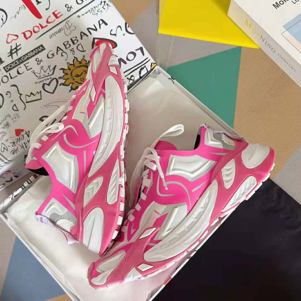 Dolce Gabbana D&G Women Technical Fabric Fast Sneakers-Pink - image 7
