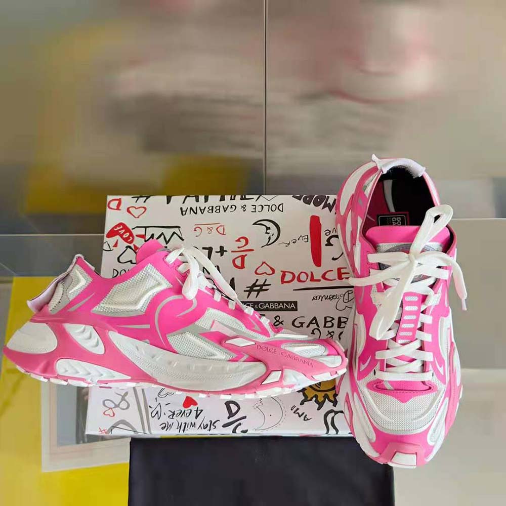 Dolce Gabbana D&G Women Technical Fabric Fast Sneakers-Pink - image 6