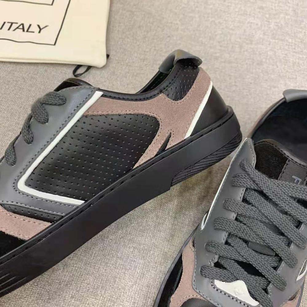 Fendi Men Step Black Leather Low-tops - image 8