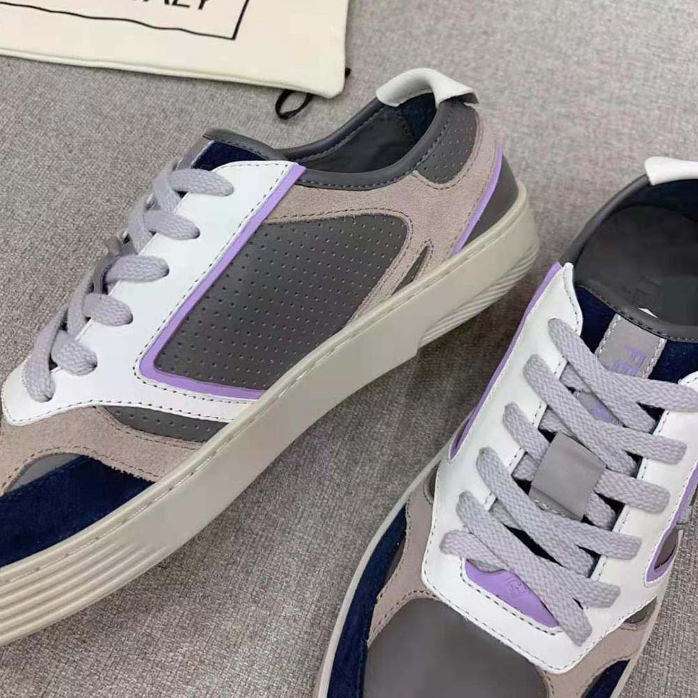Fendi Men Step Gray Leather Low-tops - image 7