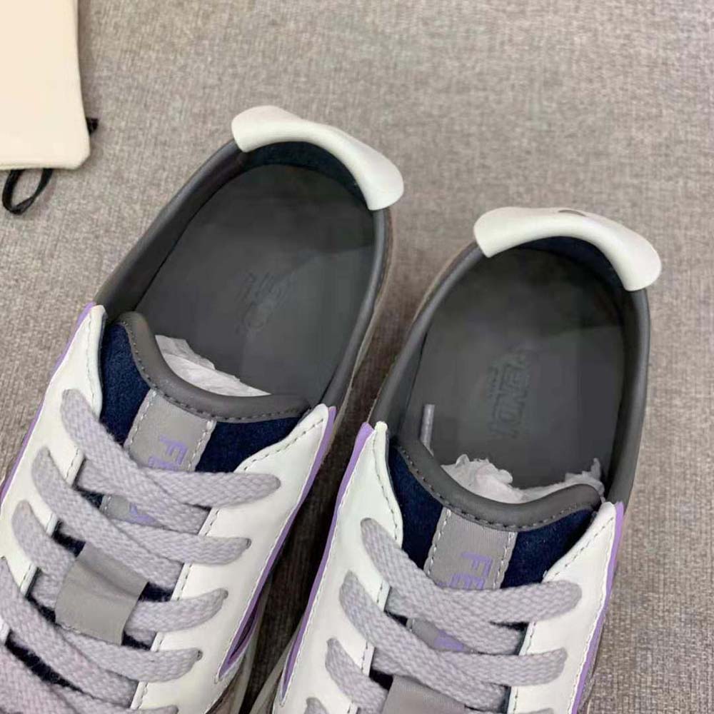 Fendi Men Step Gray Leather Low-tops - image 9