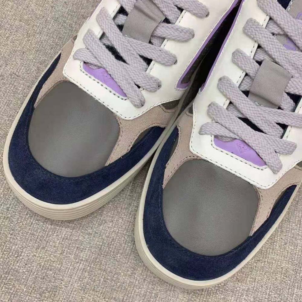 Fendi Men Step Gray Leather Low-tops - image 6