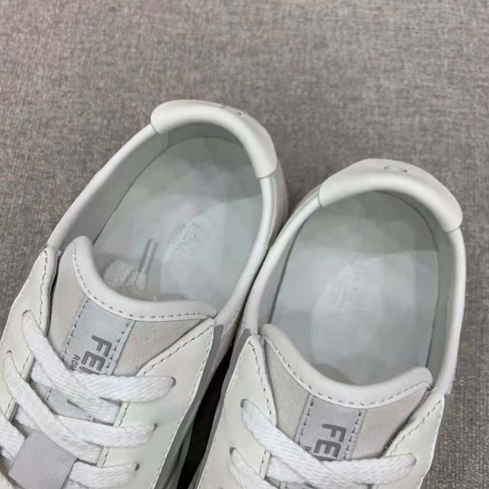 Fendi Men Step White Leather Low-tops - image 7