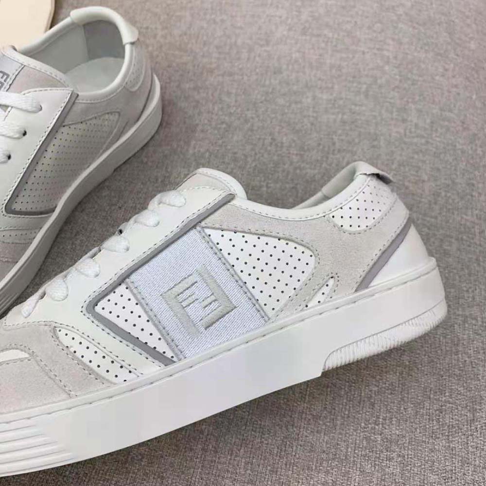 Fendi Men Step White Leather Low-tops - image 8