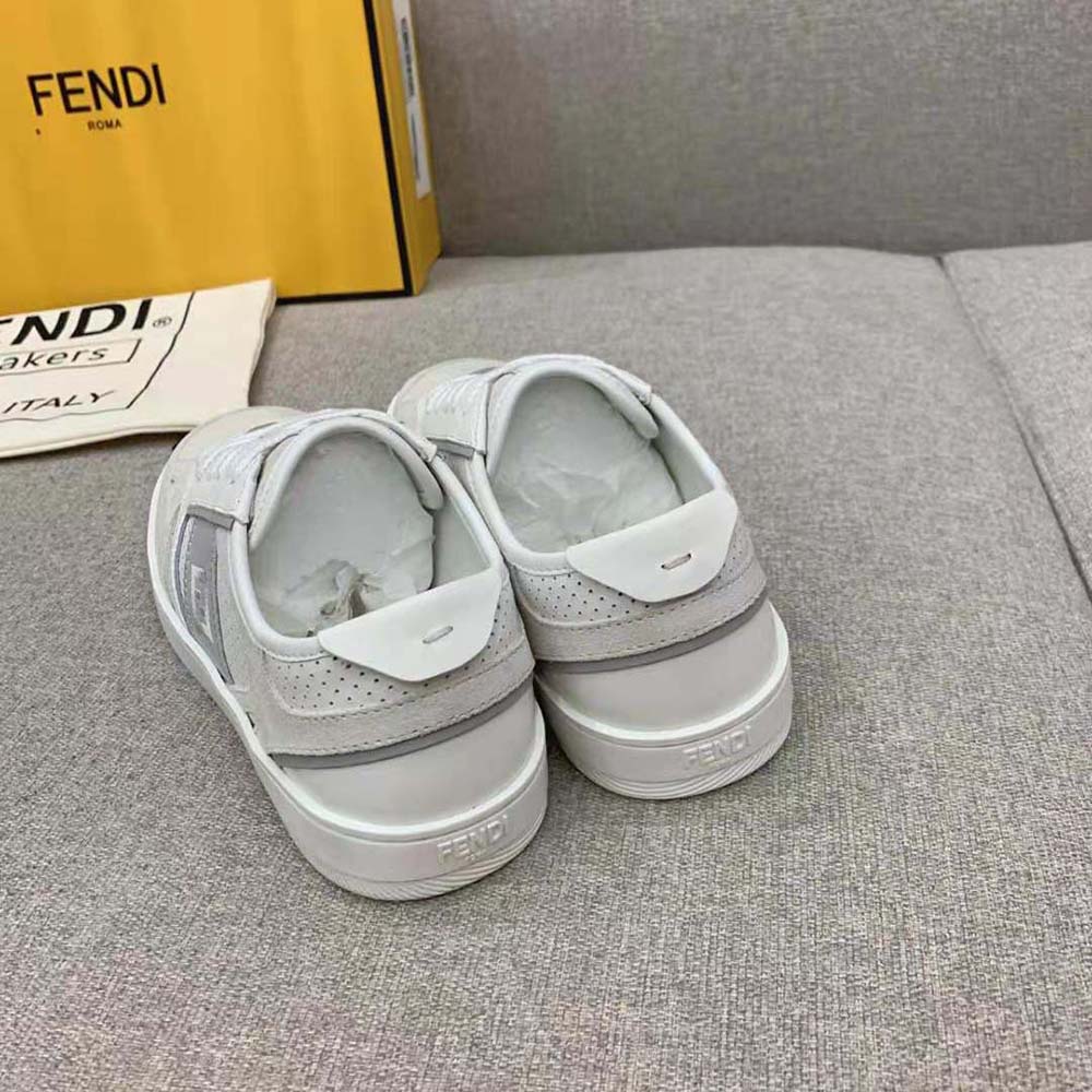 Fendi Men Step White Leather Low-tops - image 5