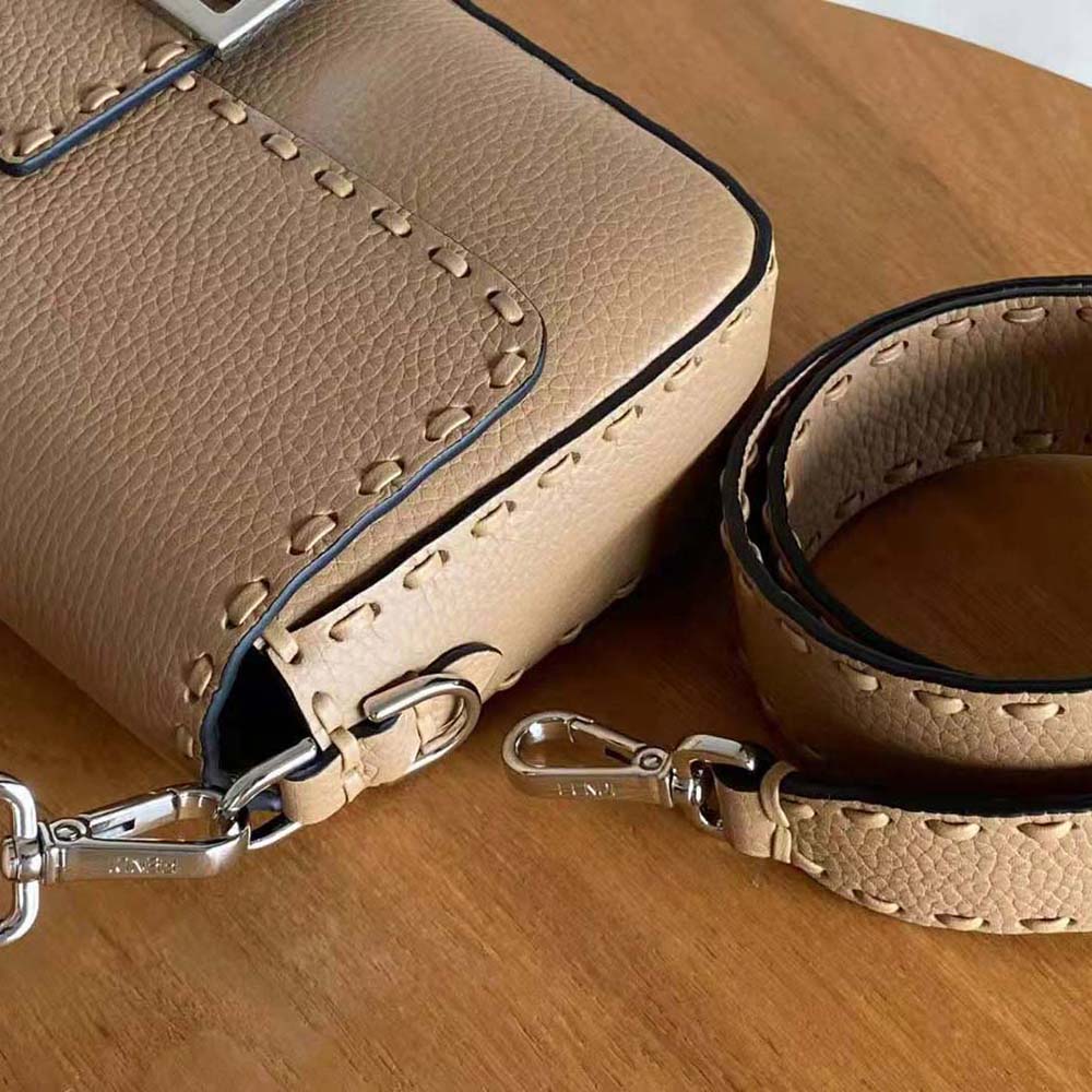 Fendi Women Baguette Beige Selleria Bag with Oversized Topstitching - image 7