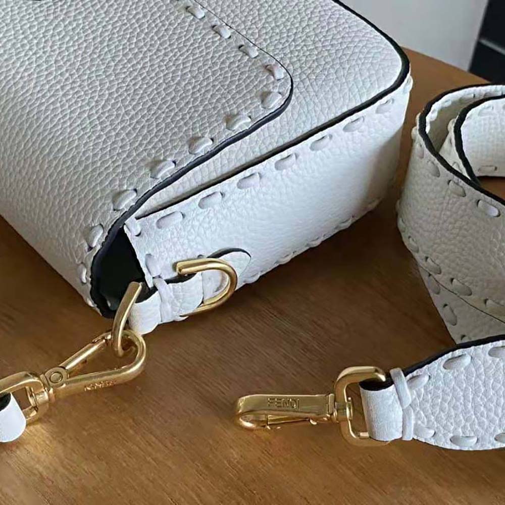 Fendi Women Baguette Camellia Selleria Bag with Oversized Topstitching - image 6