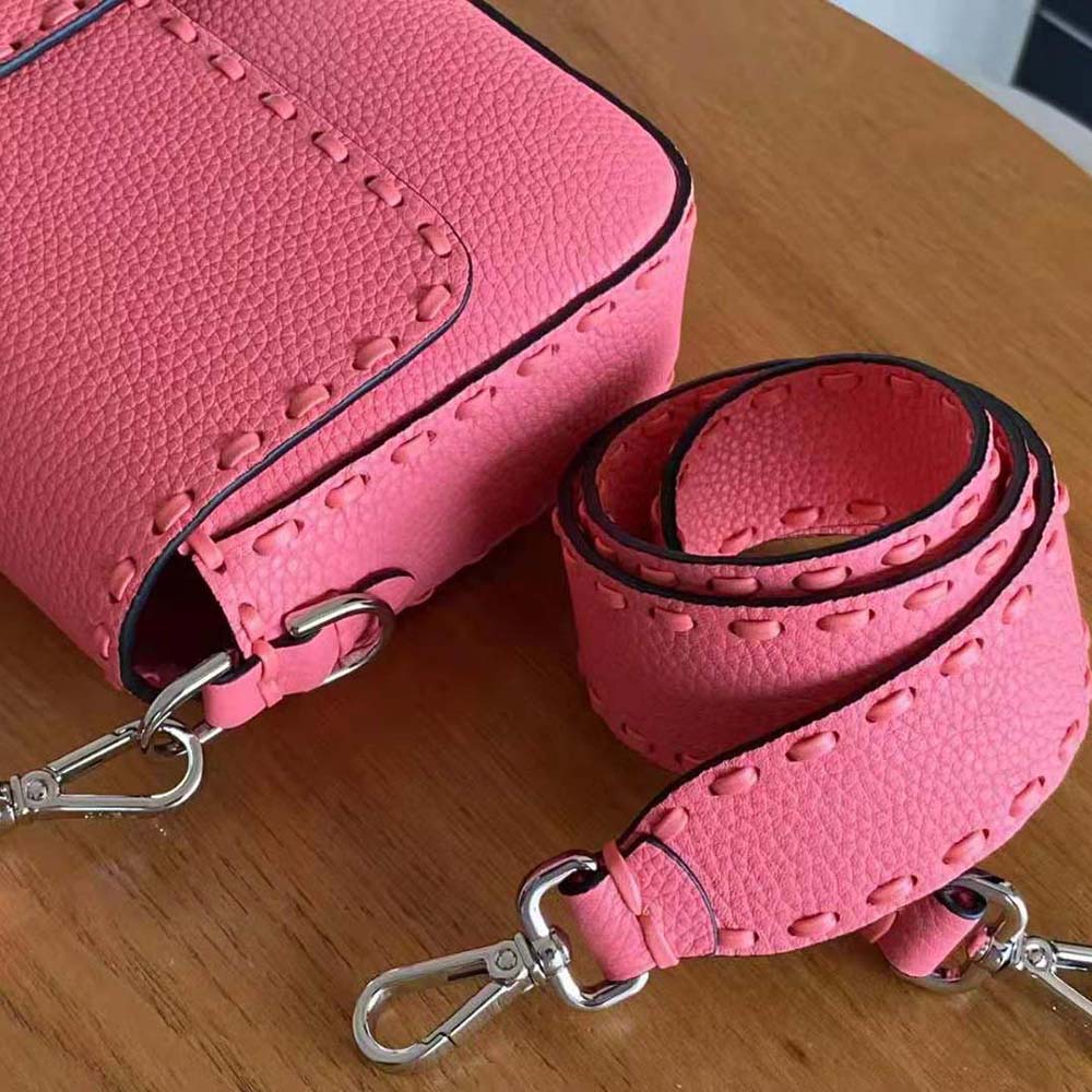 Fendi Women Baguette Pink Selleria Bag with Oversized Topstitching - image 5