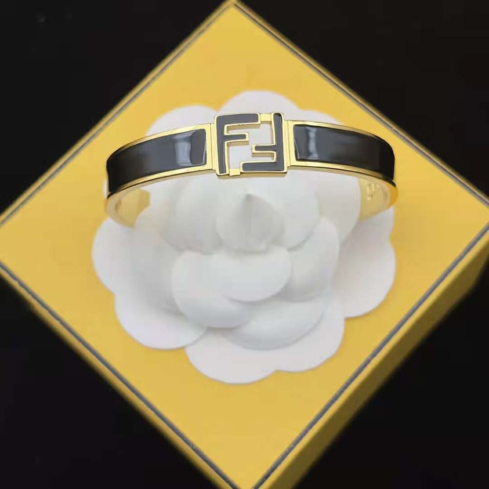 Side angle showing Fendi logo hardware on the bracelet