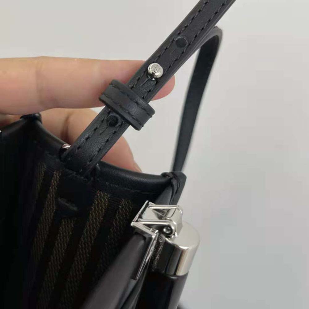 Fendi Women Mini Sunshine Shopper Black Leather Mini-bag - image 7