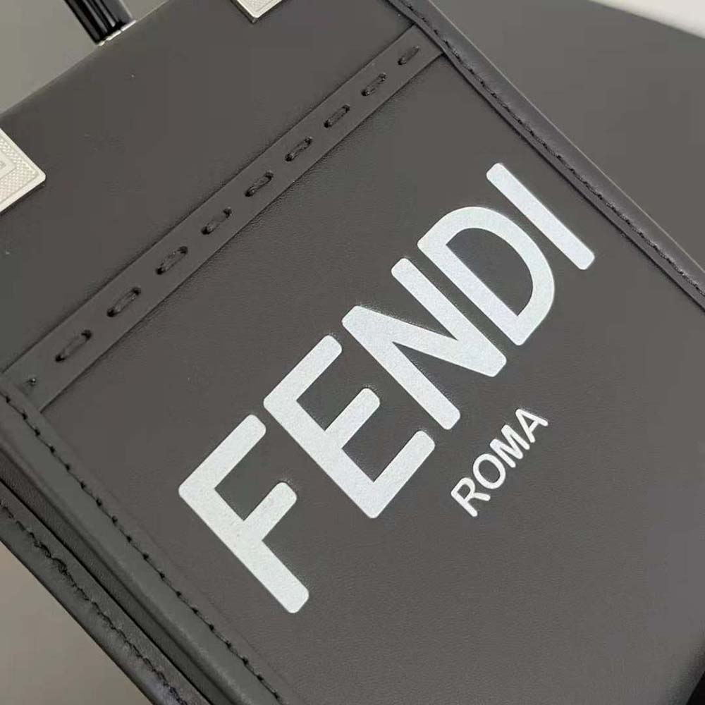 Fendi Women Mini Sunshine Shopper Black Leather Mini-bag - image 8