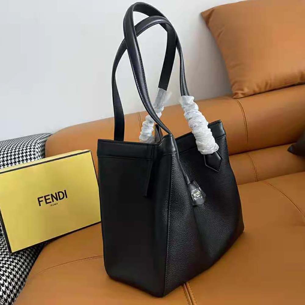 Fendi Women Origami Medium Black Leather Bag That Can be Transformed - image 4
