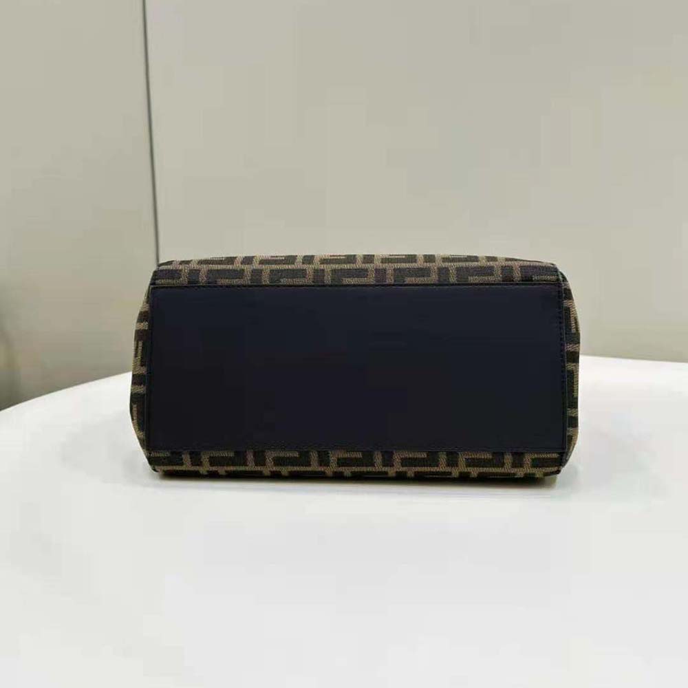 Fendi Women Origami Medium Brown FF Jacquard Fabric Bag That Can be Transformed - image 5