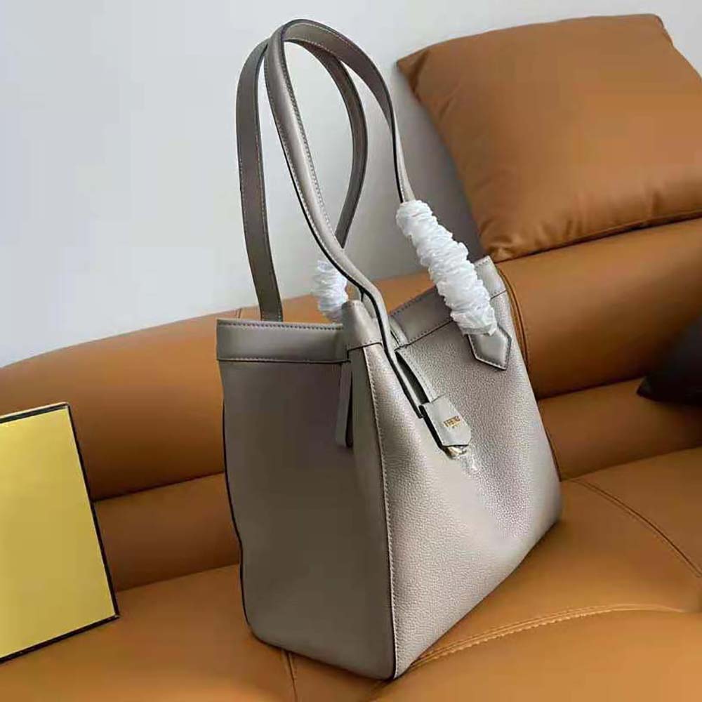 Side angle showing foldable design of Fendi Women Origami Medium Bag