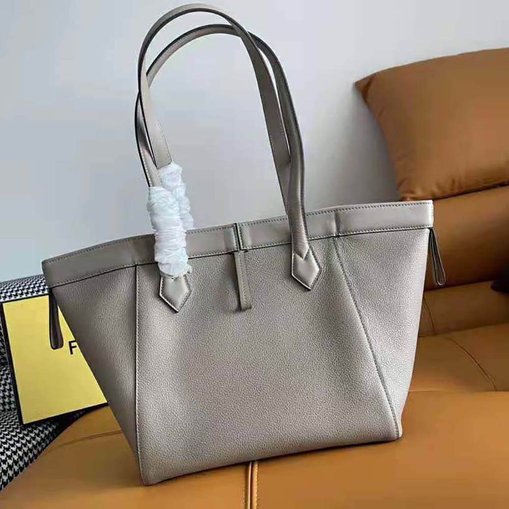 Fendi Women Origami Medium Dove Gray Leather Bag That Can be Transformed - image 4