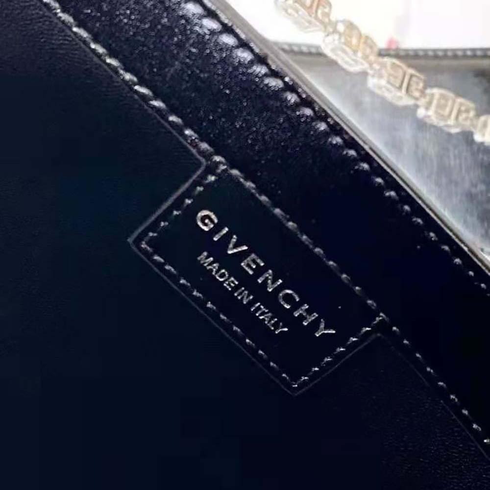 Givenchy Women Small Cut Out Bag in Box Leather with Chain-Black - image 10