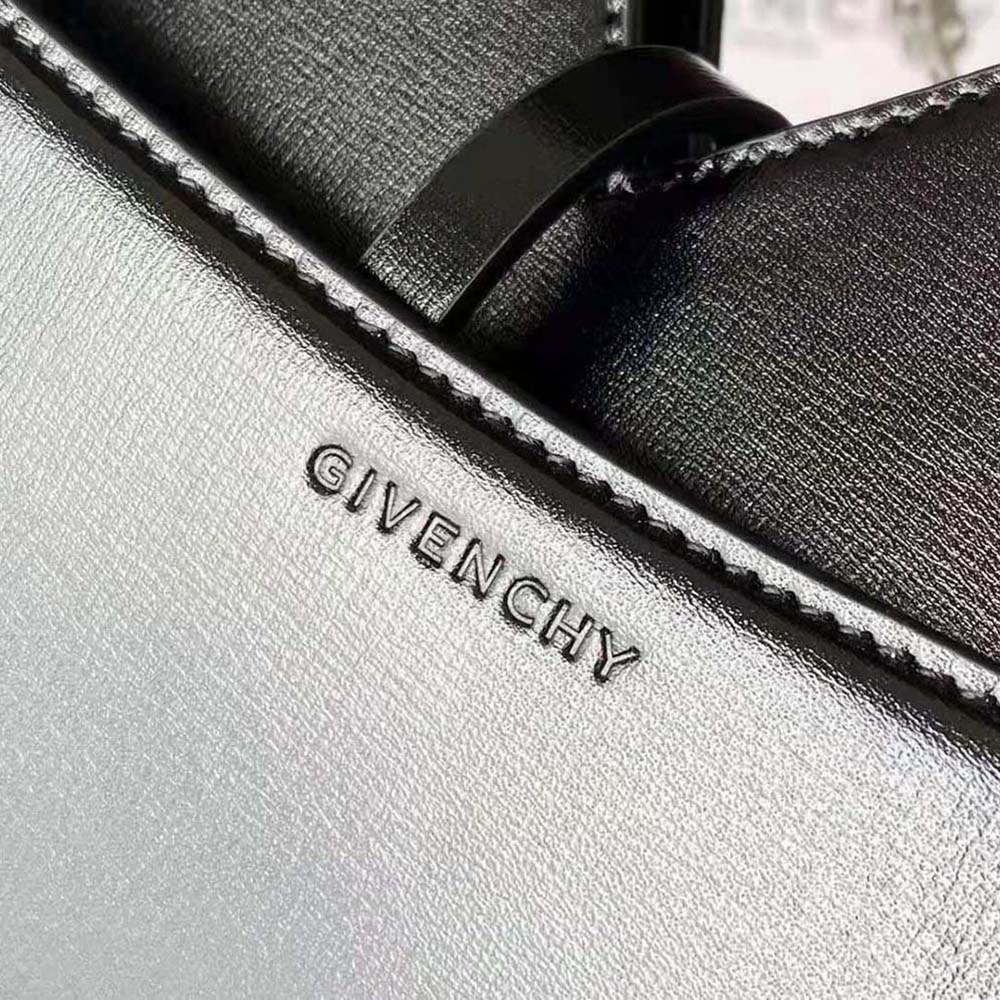 Givenchy Women Small Cut Out Bag in Box Leather with Chain-Black - image 9