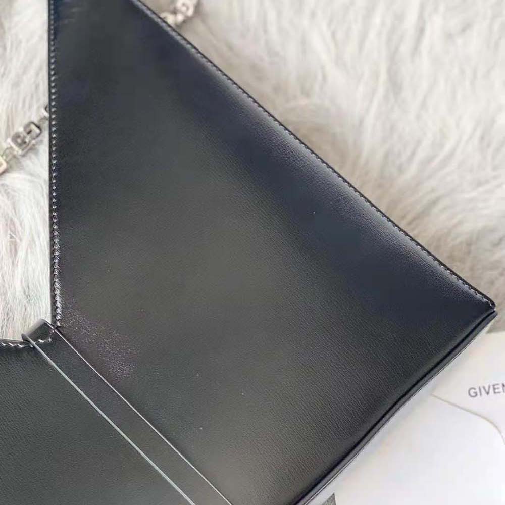 Givenchy Women Small Cut Out Bag in Box Leather with Chain-Black - image 6