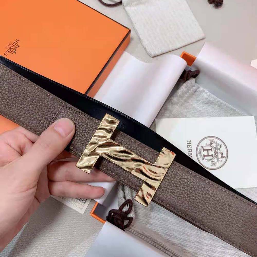 Hermes Men Guizz H2o Belt Buckle & Reversible Leather Strap 38 mm - image 6