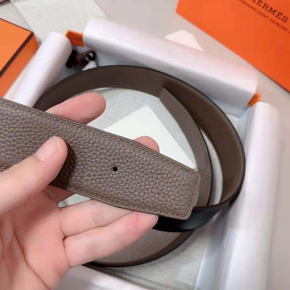 Hermes Men Guizz H2o Belt Buckle & Reversible Leather Strap 38 mm - image 9