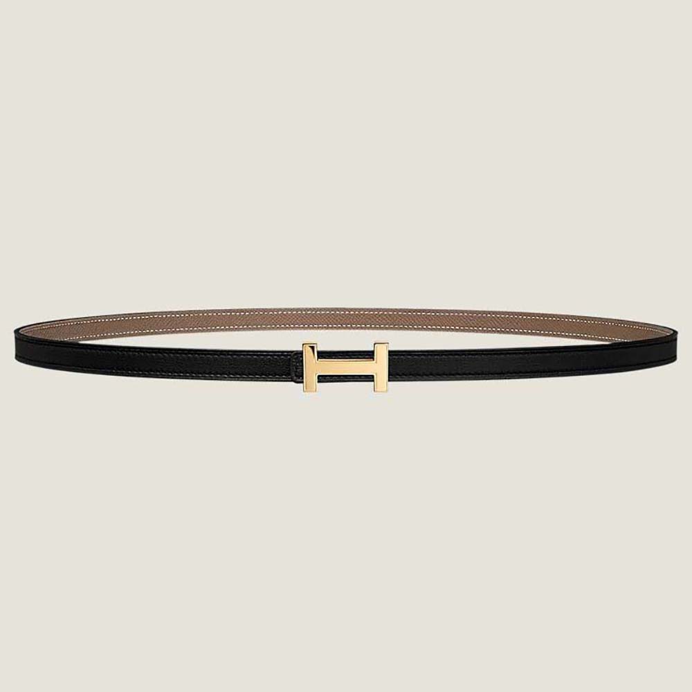Close-up of Hermes Women Focus Belt Buckle gold hardware detail