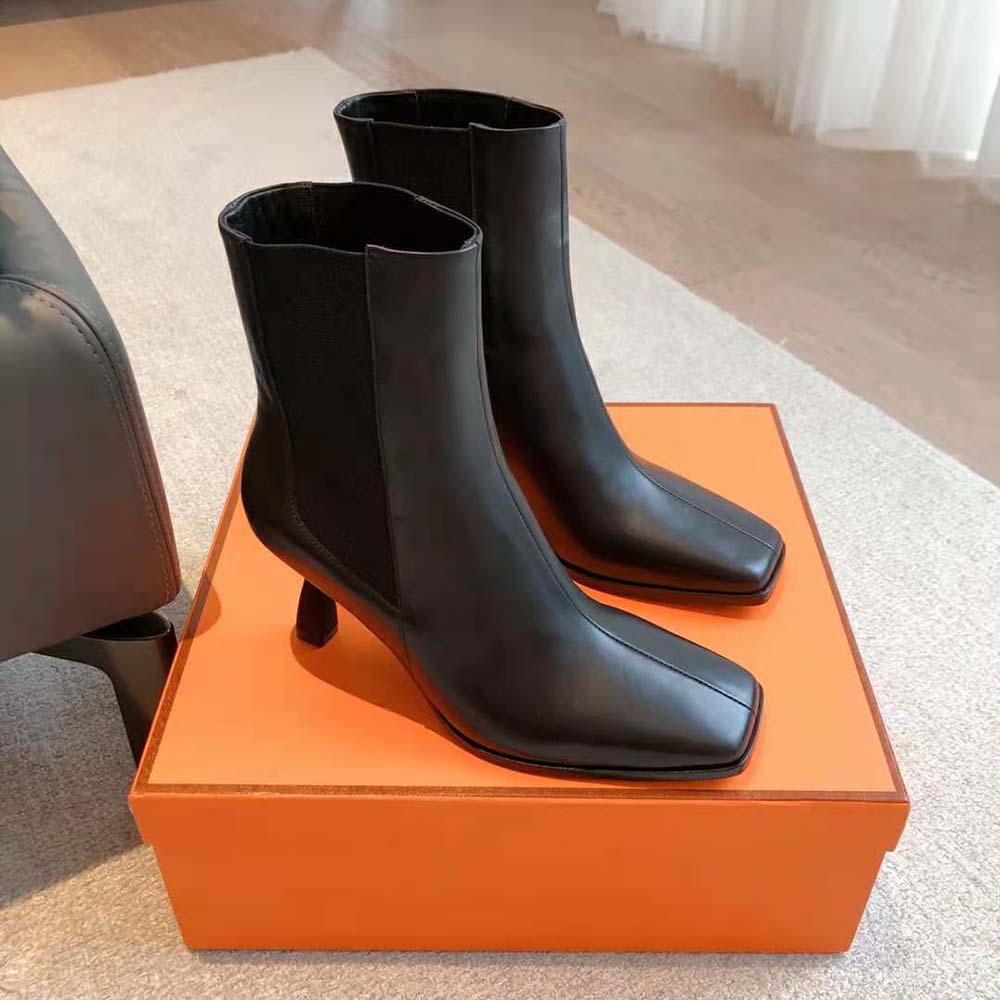 Hermes Women Gill 75 Ankle Boot-Black - image 4