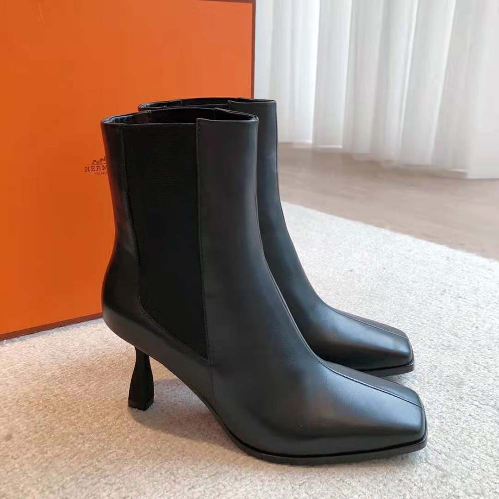 Hermes Women Gill 75 Ankle Boot-Black - image 6