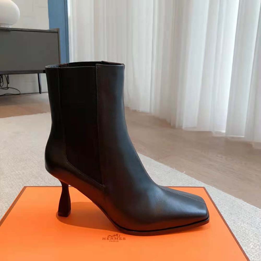 Hermes Women Gill 75 Ankle Boot-Black - image 5