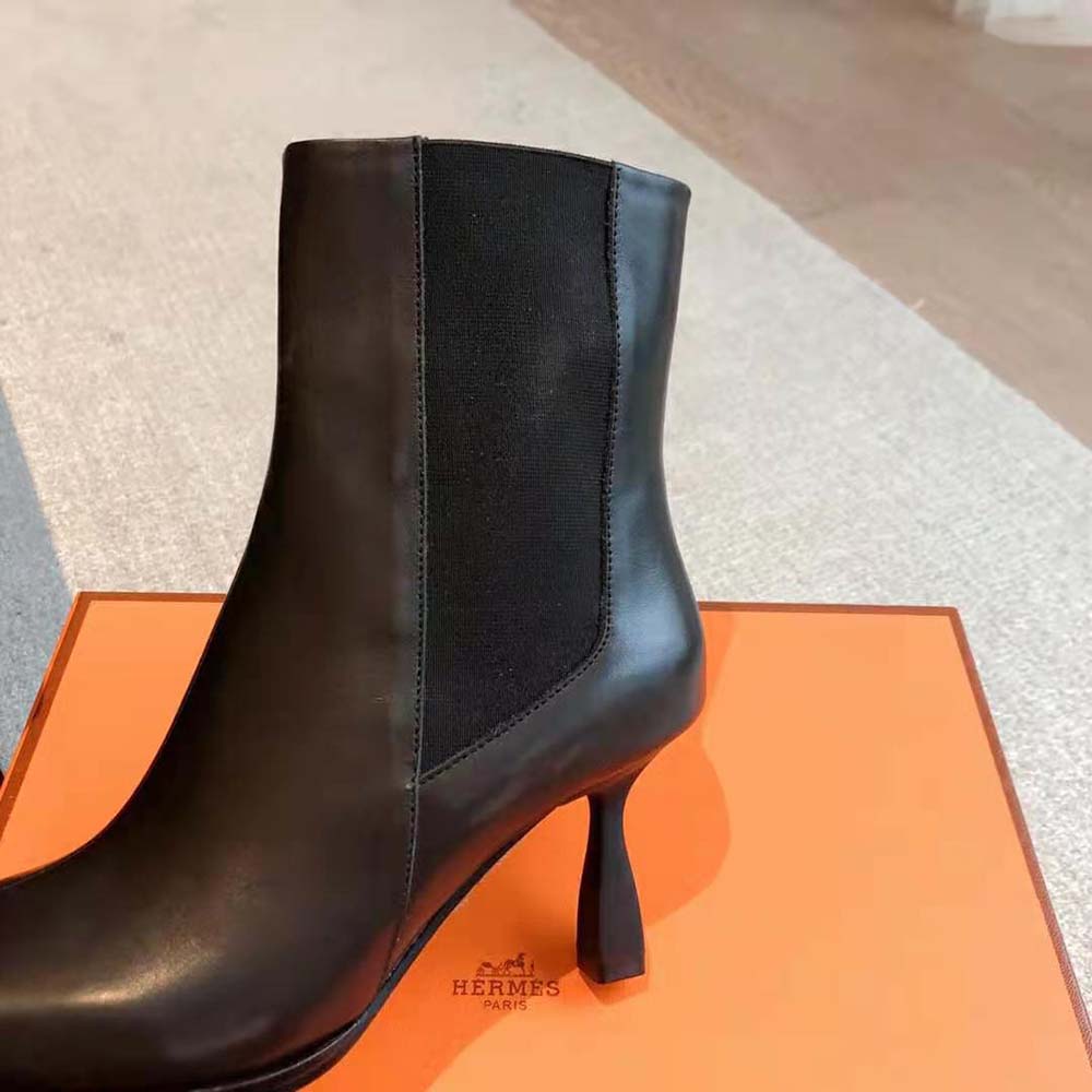 Hermes Women Gill 75 Ankle Boot-Black - image 8