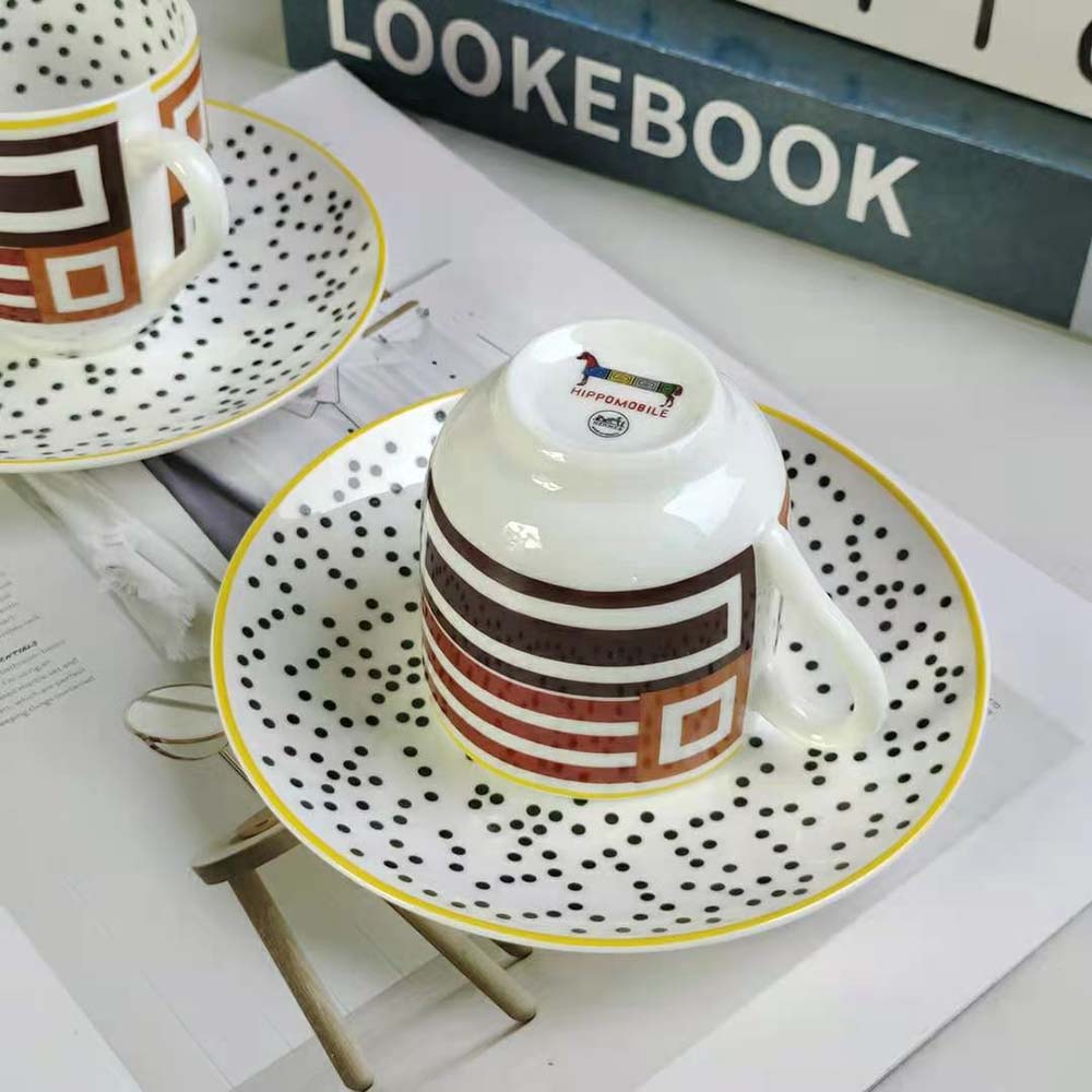 Hermes Unisex Hippomobile Coffee Cup and Saucer n°1 - image 8