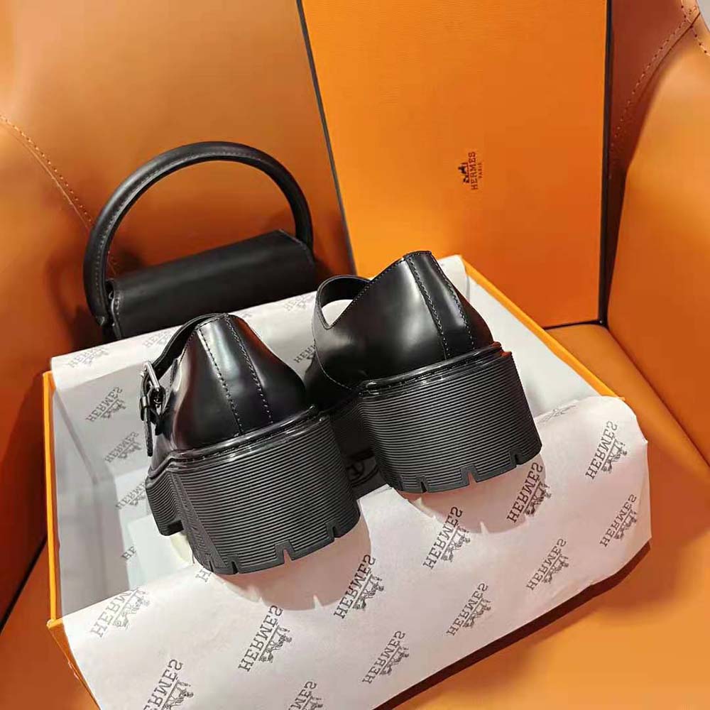 Hermes Women Hoxton Oxford Shoe-Black - image 7