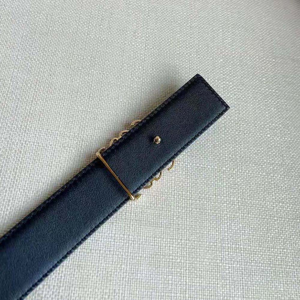Loewe Unisex Reversible Repeat Belt in Silk Calfskin-Black - image 9
