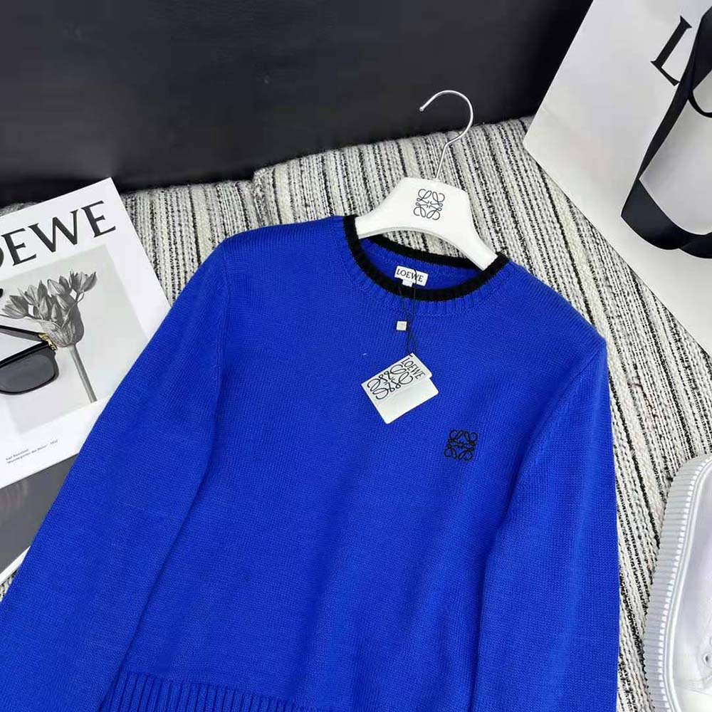 Loewe Women Sweater in Wool-Blue - image 7