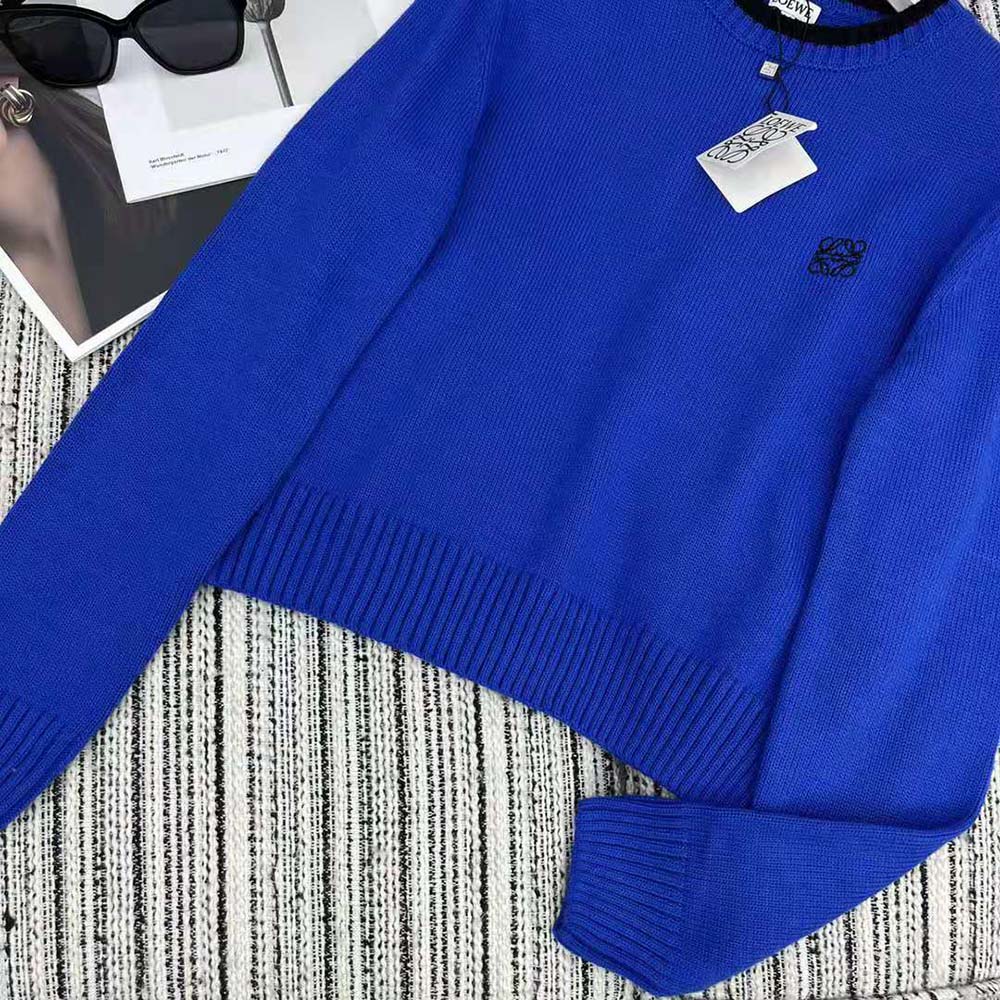 Loewe Women Sweater in Wool-Blue - image 9