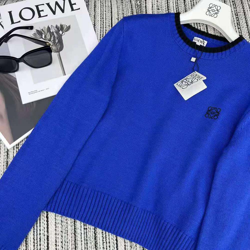 Loewe Women Sweater in Wool-Blue - image 5