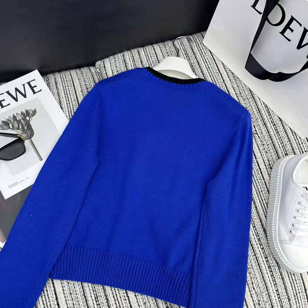 Loewe Women Sweater in Wool-Blue - image 4