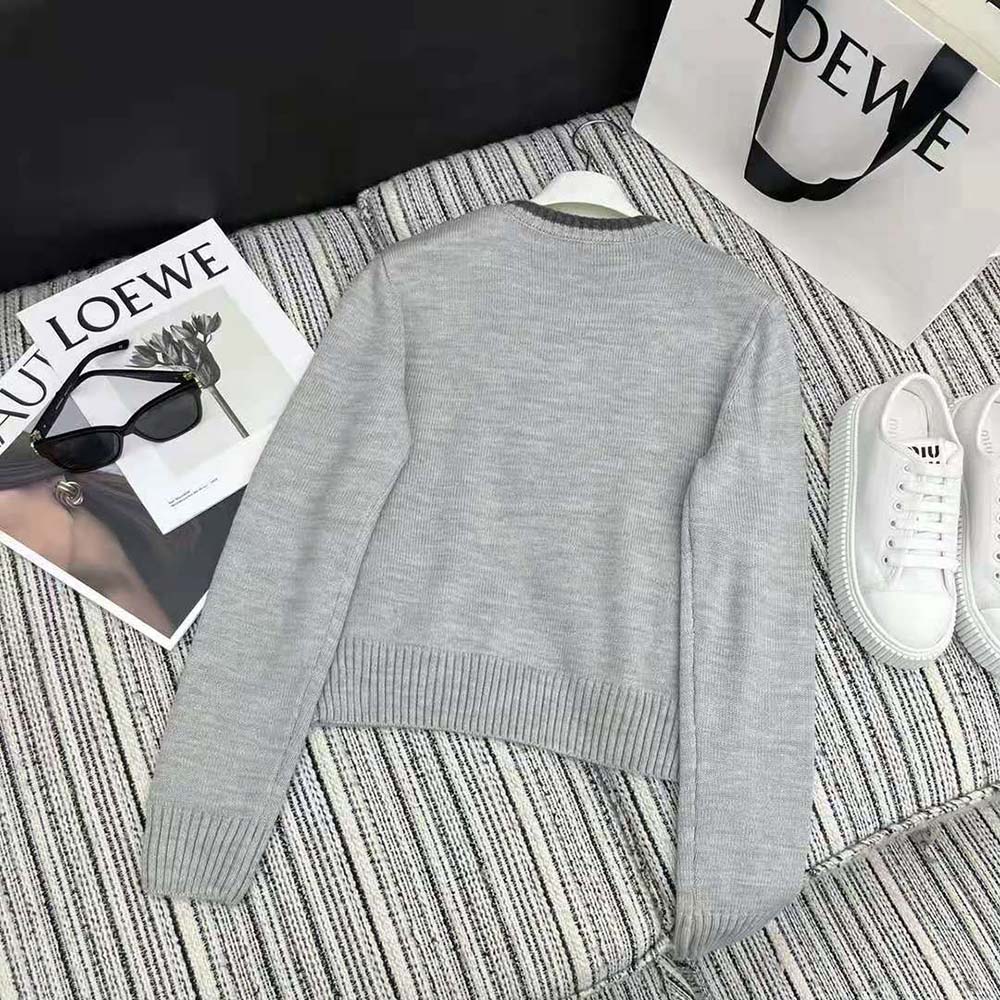 Loewe Men Sweater in Wool-Gray - image 4