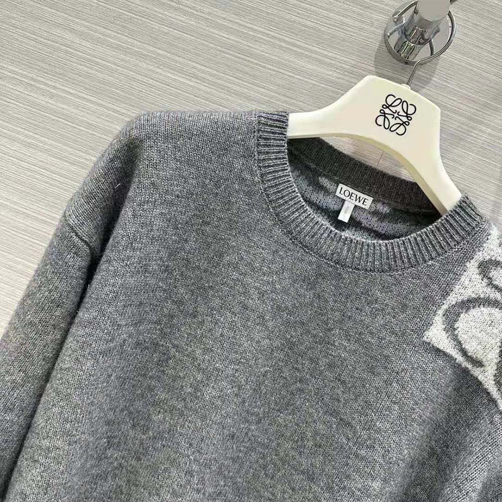 Loewe Men Sweater in Wool-Gray - image 5